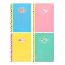 [문구조아] 카카오프렌즈 해피모먼트 A5 스프링 노트 라이언, 4개