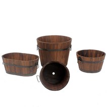 원형 중형 대형 화분 플렌트 박스 마당 원목 정원, 원형지름 25x높이 15 나무 큰