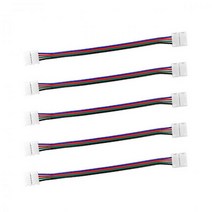 4 핀 커넥터 10mm 터미널 스플 라이스 L T I 모양의 RGB LED 스트립 라이트 바 어댑터 액세서리 키트 5050 점퍼 와이어, 08 5Pcs Clip to Clip