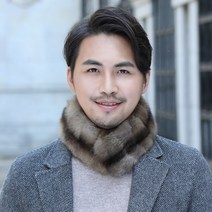 고급밍크 넥워머 남성 겨울 고급스러운 기모 리얼 퍼 모피 밍크 머플러 쇼트 남녀공용