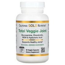California Gold Nutrition 캘리포니아 골드 뉴트리션 토탈 베지 조인트 글루코사민 콘드로이친 MSM 90베지캡슐, 1세트