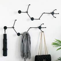 다용도 벽 걸이 인테리어 화학 분자 기호 도어 후크, O54 블랙 화학 분자 후크 C_1.0X1.8