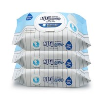 샤인 플러셔플 원단 물에 녹는 비데물티슈 캡형, 3개, 60매입