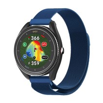 스페이스쉴드 보이스캐디 VOICE CADDIE T9 45mm 호환 메탈 밴드 밀리네즈루프 스틸 시계줄 밴드 스트랩 21color, 블루