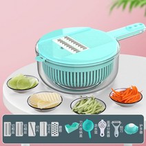 야채 썰기 무채기계 김장 슬라이서 무채 전동 업소용 양배추 채썰기 커터기 채칼, 뉴 럭셔리 에디션 클리어 그린