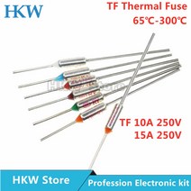 100pcs TF 열 퓨즈 RY 10A 15A 250V 온도 조절기 스위치 120 121 142 155 165 172 216 220 240 280 C ℃ 학위, 02 100 pieces_01 10A_02 70C