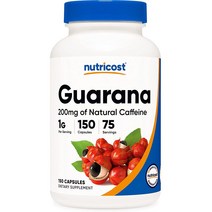 뉴트리코스트 과라나 1000mg 1인분 채식 캡슐 150개 - 천연 허브 브라질 카페인