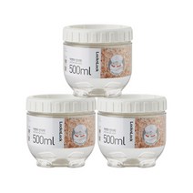 락앤락 냉장고 문짝정리용기 인터락 화이트캡, 500ml, 3개, 3개