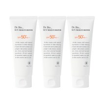 닥터바이오 선크림100ml 3개입 백탁 눈시림 유분기 끈적임 없는대용량 유기 무기 혼합 자차 골프 남자 자외선차단제 천연 피부과 임산부 선크림