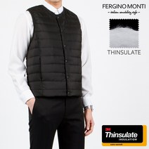 [신세계TV쇼핑]신슐레이트 발수 U넥 스냅버튼 패딩조끼 FMPD4042AF