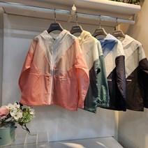레노마키즈 주니어 남녀공용 브이 3단 배색점퍼 키즈바람막이 초등학생 여름점퍼 R2325J005