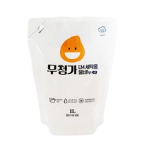 강청 녹색인증 무첨가 고농축 리필 EM 액상세탁세제1L 순비누, 단품없음