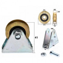 오너클랜 롤러휠 롤링 리프팅 베어링 풀리 삼각대 로프 가이드, 본품