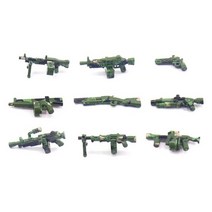 밀리터리 용품 군대 총 브릭 무기 팩 피스 블록 군인 피규어 액세서리 부품 DIY MOC WW2 군사 완구, No.6