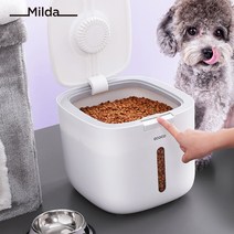살림의발견 반려견 반려동물 강아지 고양이 애견 사료 간식 보관 밀폐 용기 통 습기차단 펫, 블랙, 5L