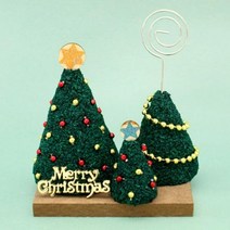 에코키즈 콜크클레이공예 크리스마스 트리 메모꽂이 콜크 우드클레이