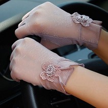 신페이드 여성 자외선차단 운전 터치 스마트폰 봄 여름 레이스 장갑 UV 자전거 미끄럼방지 골프 여자 패션 가을 등산, 인디핑크