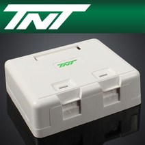 TNT 노출형 2포트 아울렛 공박스/NM-TNT63/키스톤잭 모듈/네트워크/멀티미디어 아울렛박스/2포트 벽면 노출형/난연성 UL-94V, 본상품