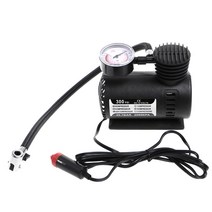 300psi 전기 타이어 팽창기 압력 게이지 테스터 12V 공기 압축기 펌프 차량 오토바이 SUV 자동차를위한 범용, 검은색, 1개