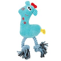 딩동펫 기린실타래인형 강아지장난감, 블루, 1개