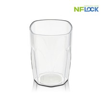 엔에프락 트라이탄 깨지지 않아 오래 쓰는 컵 사각 360ml, 투명, 10개