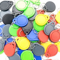 50pcs UID 블록 0 재기록 가능 쓰기 가능 13.56MHz RFID 태그 키 Fob 복제 카드 태그 복사 카드 키 체인 Keyfob|Access Control Cards, Red
