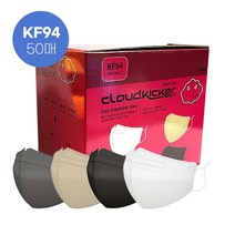 4color 키커 KF94 새부리형 대형 마스크 50매 [무료배송]클라우드, 다크그레이