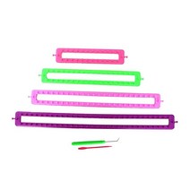 뜨개질 베틀 세트 공예품 diy 바늘 직조 손 도구 액세서리 양말 모자를위한 편직 기계 크로 셰 뜨개질 공예, 여러 가지 빛깔의, 플라스틱