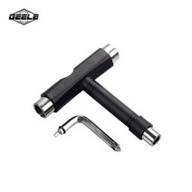 스케이트보드 T자 렌치 공구 4륜 스케이트보드 전용 스패너 쓰리헤드 범용 보드렌치, 블랙