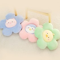 모찌타운 소소타운 모찌 플라워 쿠션방석 3종, 꽃방석 등쿠션 피그_블루