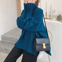 마더라이크 여성 루즈핏 니트티 9075 44~77 캐주얼 폴라티 상의