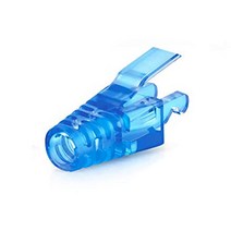 ZoeRax 100pcs 컬러풀 RJ45 CAT6 스트레인 릴리프 부츠 커넥터 표준 CAT6 이더넷 케이블 LAN 케이블 커넥터 부트 커버, 푸른 색
