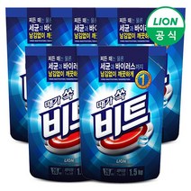 비트 분말 세탁세제 일반용, 1.5kg, 5개