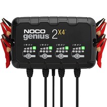 NOCO GENIUS2X4 2뱅크 4암페어(뱅크당 2암페어) 완전 자동 스마트 충전기 6V 및 12V 배터리 충전기 배터리 유지 장치 트리클 충전기 및 온도 보정 배터리
