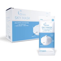 그린스카이마스크 KF80 대형 50매 황사마스크 식약처 인증 국내생산