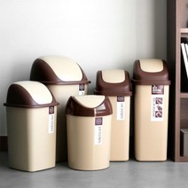 슬림디자인 틈새 공간활용 스윙휴지통 냄새방지 뚜껑덮개 분리수거 작은방 책상밑, 1개, 직사각 중