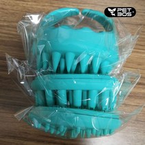 펫보스 애견용품 애묘용품 강아지 실리콘 브러쉬 세트, 핑크