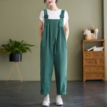 여자멜빵바지 오렌지멜빵바지 여학생 캐주얼 멜빵바지