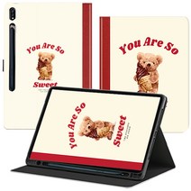TaVely 갤럭시탭 S9 FE S9+ 울트라 플러스 S펜 수납 케이스, YOU R SO[북커버]