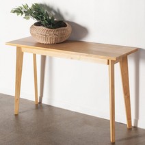 해머슨 원목 콘솔 완전사선 400x1200 폭이좁은 사이드테이블, 전체로즈브라운