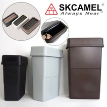 SKCAMEL 슬림 휴지통 카페 병원 매장 업소용 50L 70L 90L, M형 뚜껑 포함, 회색