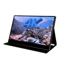 CMac Tech 4K 휴대용 모니터 15.6인치 3840x2160 UHD USB-C 모니터 100% 어도비 RGB 400cd/㎡ IPS 컴퓨터 게이밍 디스플레이 HDR 여행