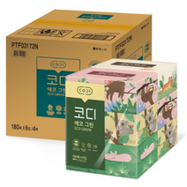코디 에코그린 각티슈 2겹, 24개, 180매