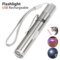 캠핑등 3 in 1 미니 USB 충전식 레드 포인터 UV 손전등 펜 파워포인트 다기능 펀테로 트레이서 야외 액세서리 감성랜턴 LED랜턴, 단일옵션