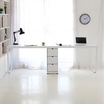 2인 용 커플 남매 공부 책상 데스크 2000 서재가구, 화이트