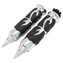 바이크 오토바이 부품 액세서리 핸들 바 핸드 그립 야마하 Dragstar XVS400 XVS650 XVS1100 V-star DS400 DS650 DS950 DS1100 클래식, [03] NO.2 chrome, 03 NO.2 chrome