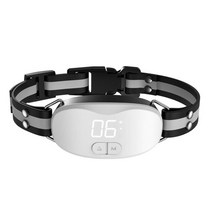 GHSHOP 소형 중형견을 위한 전기 개 훈련 고리 반대로 껍질 USB 개 조련사, 10.6cmx7.8cmx6cm, 검은색, ABS