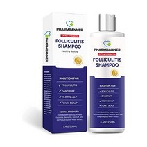 PHARMBANNER Folliculitis 샴푸 Seborrheic Dermatitis Anti Dandruff Antifungal Treatment Scalp Psorias, 1개