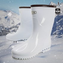 키다리슈즈 위생 쿠션 방한장화 털장화 화이트 백색 국산 남녀공용 KDRNB21D