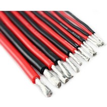 실리콘케이블 전선 8 10 12 14 16 18 20 22AWG 1미터, 10awg, 블랙